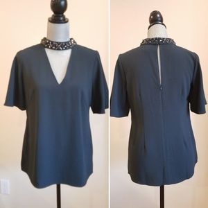 Ann Taylor Choker Neck Top